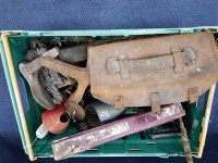 Lot 276 - GROUP OF METALWARE including oil cans, curling...