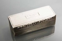 Lot 273 - WILLIAM IV SILVER SNUFF BOX maker Edward Smith,...