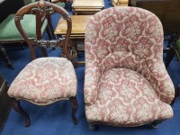 Lot 297 - PAIR OF BEDROOM CHAIRS, NURSING CHAIR AND A...