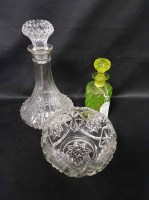 Lot 301 - GROUP OF GLASS WARE including a decanter