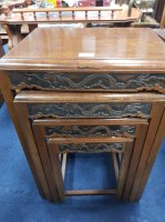 Lot 318 - A QUARTETTO OF OAK OCCASSIONAL TABLES OF...