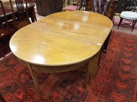 Lot 391 - MAHOGANY D-END EXTENDING DINING TABLE with...