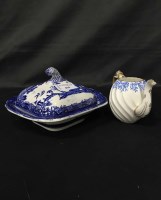 Lot 464 - LOT OF BLUE AND WHITE CERAMICS
