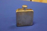 Lot 291 - GEORGE V SILVER HIPFLASK maker's mark rubbed,...