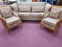 Lot 474 - FRENCH STYLE THREE PIECE LOUNGE SUITE with...