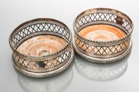 Lot 293 - PAIR OF EARLY VICTORIAN SILVER PLATED WINE...