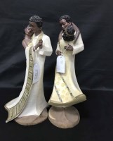 Lot 511 - PAIR OF RESIN FIGURES OF COUPLES DANCING