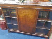 Lot 516 - WALNUT DISPLAY CABINET