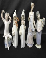 Lot 529 - LOT OF LLADRO FIGURES INCLUDING LADY IN...