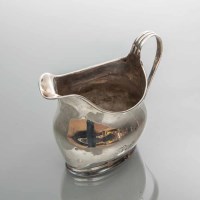 Lot 298 - GEORGE III NEOCLASSICAL STYLE MILK JUG maker's...