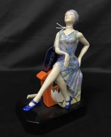 Lot 542 - 'TEA WITH CLARICE CLIFF' FIGURE (DAMAGED) with...