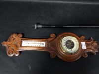 Lot 559 - MERCURY BAROMETER of small proportions along...