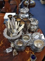 Lot 568 - LOT OF SILVER PLATED WARE including two...