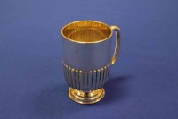 Lot 303 - GEORGE V SILVER CHRISTENING MUG maker William...