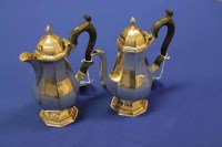 Lot 304 - SILVER COFFEE POT AND CAFE AU LAIT maker's...