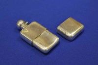 Lot 307 - EDWARDIAN SILVER HIP FLASK maker's mark rubbed,...