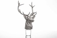 Lot 308 - SILVER STAG HEAD DECANTER STOPPER maker...