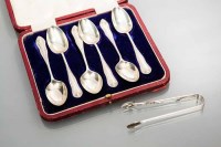 Lot 318 - SET OF TWELVE GEORGE V SILVER RATS TAIL...