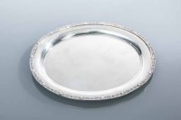 Lot 329 - SILVER CARD TRAY maker J B Chatterley & Sons...