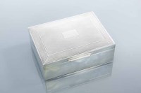 Lot 332 - SILVER CIGARETTE BOX maker Harman Brothers,...