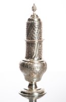 Lot 337 - LATE VICTORIAN SILVER SUGAR CASTER maker...