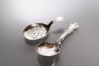 Lot 344 - TWO 19TH CENTURY SILVER CADDY SPOONS including...