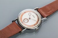 Lot 850 - GENTLEMAN'S 1940s STAINLESS STEEL ROAMER...