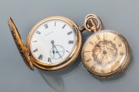 Lot 863 - FOURTEEN CARAT GOLD OPEN FACE FOB WATCH...