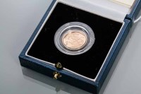 Lot 1789 - CASED ELIZABETH II GOLD PROOF HALF SOVEREIGN...