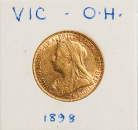 Lot 1795 - VICTORIAN FULL SOVEREIGN DATED 1898