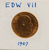 Lot 1796 - EDWARD VII FULL SOVEREIGN DATED 1907