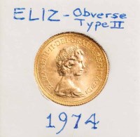 Lot 1810 - ELIZABETH II FULL SOVEREIGN DATED 1974