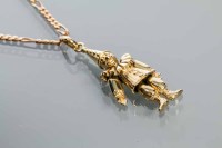 Lot 1996 - FOURTEEN CARAT GOLD CLOWN PENDANT with...