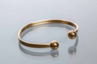 Lot 1997 - GOLD BANGLE unmarked, tests as nine carat gold,...