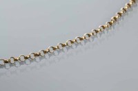 Lot 2001 - NINE CARAT GOLD BELCHER LINK CHAIN marked 375,...