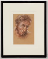 Lot 2149 - * PETER HOWSON OBE, SELF PORTRAIT pastel on...