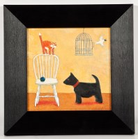 Lot 2168 - * VICKY MOUNT, BLUE BALL oil on board, signed...