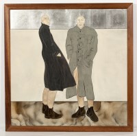 Lot 2185 - * BEV HOULDING (b. 1955), POOLSIDE mixed media...