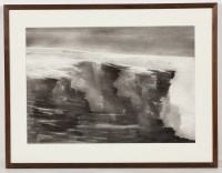 Lot 2204 - * ALAN S. WATSON, CLIFF FACE conte on paper,...