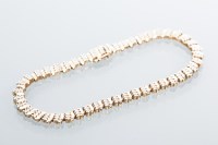 Lot 2014 - DIAMOND SET BRACELET each link with a row of...