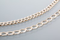 Lot 2015 - TWO NINE CARAT GOLD CURB LINK BRACELETS both...