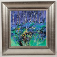 Lot 2236 - SHELAGH CAMPBELL, FAIRY WOOD acrylic on canvas,...