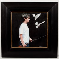 Lot 2238 - GERARD BURNS, ORPHEUS oil on canvas, signed...