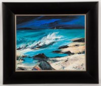 Lot 2254 - * SHELAGH CAMPBELL, STORM TIDE acrylic on...
