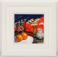 Lot 2299 - FRANK COLCLOUGH, COFFEE POT & SNOWDROP STUDY...