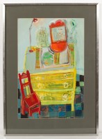 Lot 2334 - * MARY GALLAGHER, REFLECTION mixed media,...