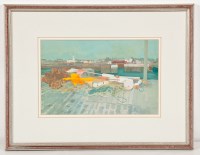 Lot 2336 - * IRENE HALLIDAY, HARBOUR LANDSCAPE, ARBROATH...