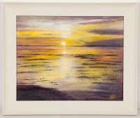 Lot 2358 - ALICK GRAY, HEBRIDEAN SUNSET acrylic on canvas...