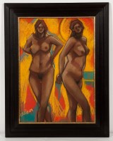 Lot 2368 - * JAMIE O'DEA, A PERFECT PAIR pastel on paper,...