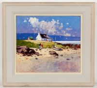 Lot 2393 - JAMES ORR, HOUSE AT THE POINT acrylic on board,...